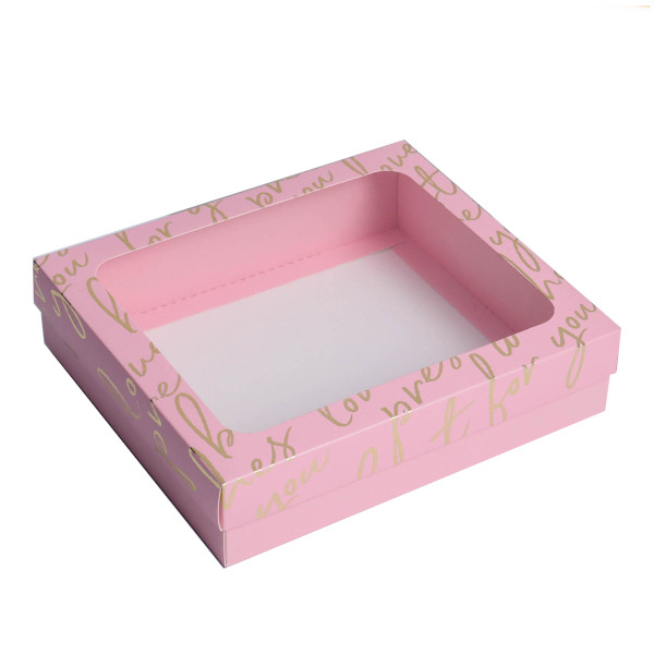 Коробка складная "Present" розовый, 23,5*20,5*5,5см 4810411 Дарите Счастье