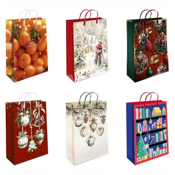 Пакет пластиковый 40*30*9см "Новогодний" ассорти 0427.476 Арт Дизайн