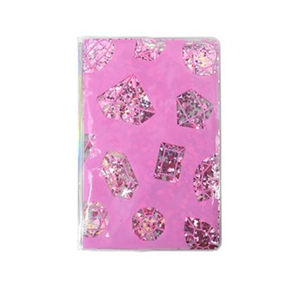 Блокнот А5+ 64л "Treasure" клетка, сшивка, тв.съем.обл., ПВХ, розовый M-3745  MAZARI