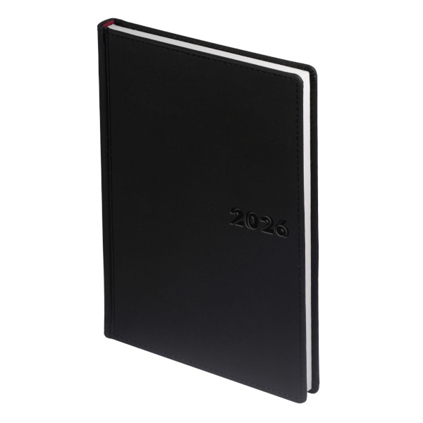 Ежедневник А5+ 2026 Bruno Visconti "Velvet" тв. обл., иск.кожа, черный 3-123/04-26