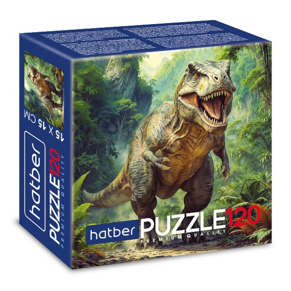 Пазлы 120 элем. дет. "Premium. Тираннозавр" 150*150мм 120ПЗ5_34763 Hatber