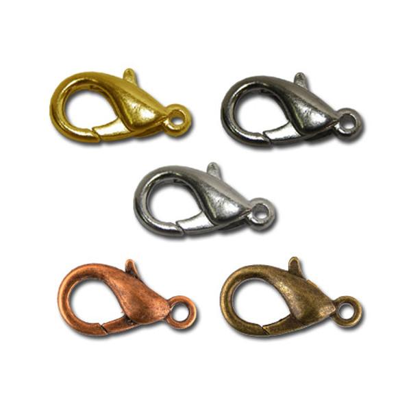 Набор для творчества Zlatka "Замок для бус, карабин"16мм(5шт) DB-01/5