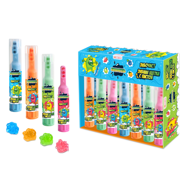 Карамель жидкая "Зубочист" 16гр, ассорти КТ95324 Конфитой