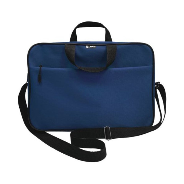 Папка-портфель Lamark 1 отд., А4+, на молнии, с ручками, ремень, синяя DC0032-BL