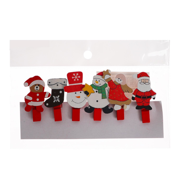 Декоративные прищепки "Всё что нужно в новый год" 6шт 4328934