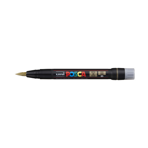 Маркер-кисть акриловый UNI Posca PCF-350 золотой 149687