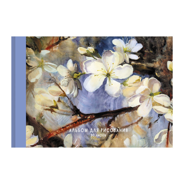 Альбом д/рис 30л А4 "Нежные цветы" 120г/м2, склейка А2Л302298 Listoff