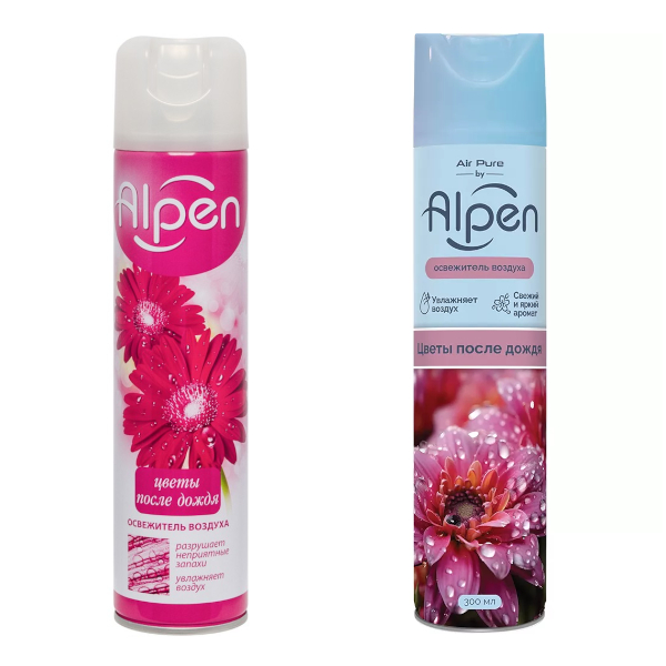 Освежитель воздуха 300мл Alpen "Цветы после дождя" аэрозоль ALL16
