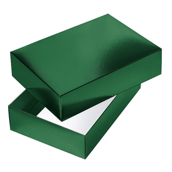 Коробка подарочная складная "Metallic" зеленая 25*18*6,5см Ккс_03407 Hatber.
