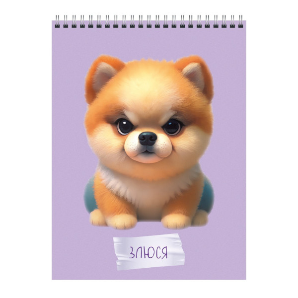 Блокнот А6 60л "Злюся" клетка, гребень, мягк.обл., картон, рисунок БСК660369 Listoff