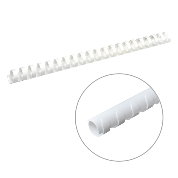 Пружина для переплёта пласт. 18мм (до 160л) белая 1шт