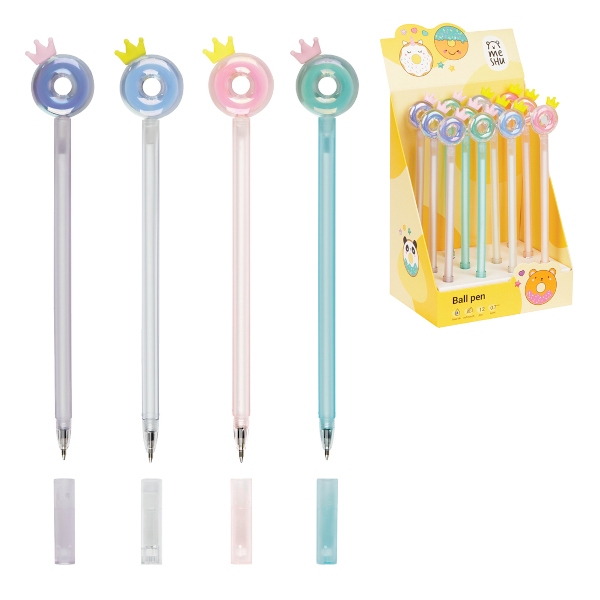 Ручка шар. 0,7мм, синий, ассорти корп. "Crown Donuts" MS_02835 MESHU