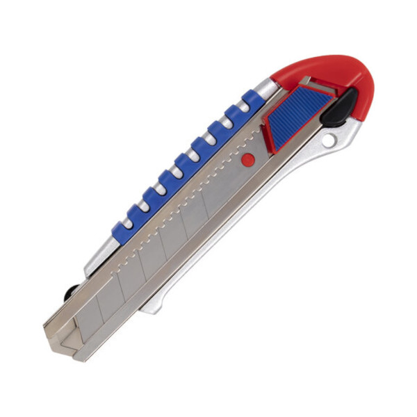 Нож канцелярский 25мм "Professional" метал.корп., автофиксатор, металл, серебро, бл 237448 Brauberg