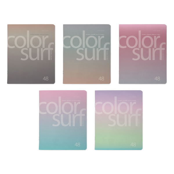 Тетрадь 48л А5+ клетка "Colorsurf" картон, ассорти 7-48-1329 Bruno Visconti