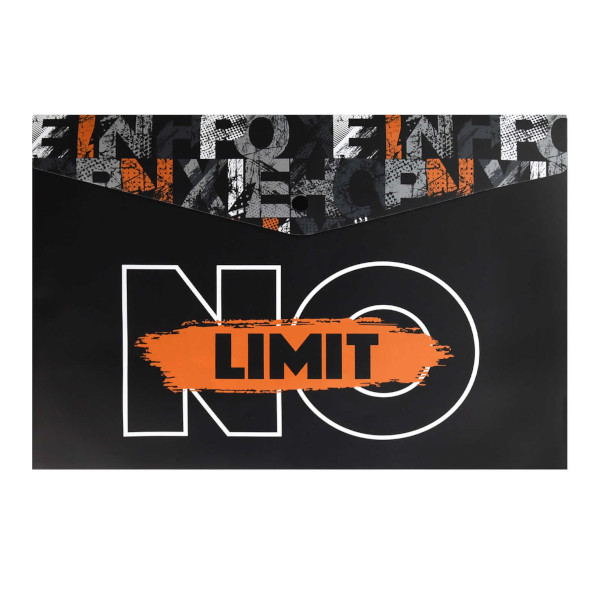 Папка-конверт на кнопке А4, 1отд., 180мкм, рисунок "Нет границ" 69304 Феникс+