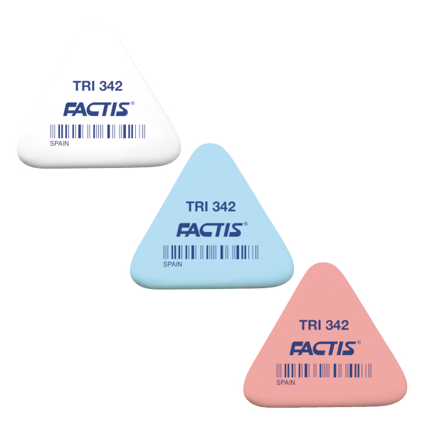Ластик Factis треуг. 49*45*7мм, синт.каучук, ассорти TRI 342