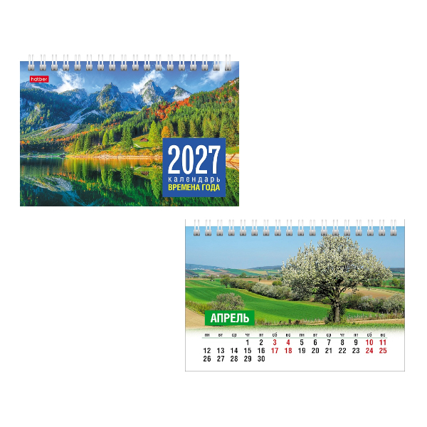 Календарь-домик настол. перек. 2027г. "Времена года" 160*105мм 12КД6гр_29723 Hatber