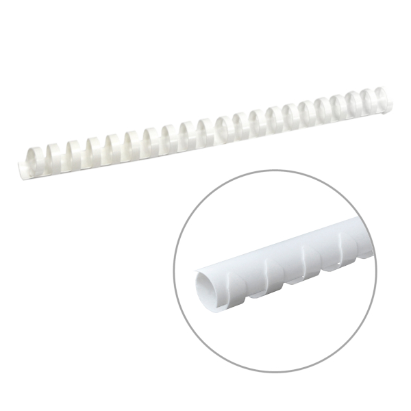 Пружина для переплёта пласт. 22мм (до 210л) белая 1шт