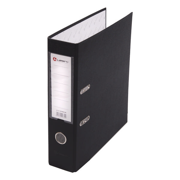 Папка-регистратор А4, 80мм, картон/пленка, карман, кант, черный AF0600-BK/AF0600-BK1 Lamark