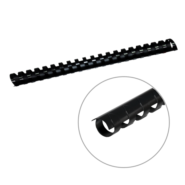 Пружина для переплёта пласт. 18мм (до 160л) черная 1шт