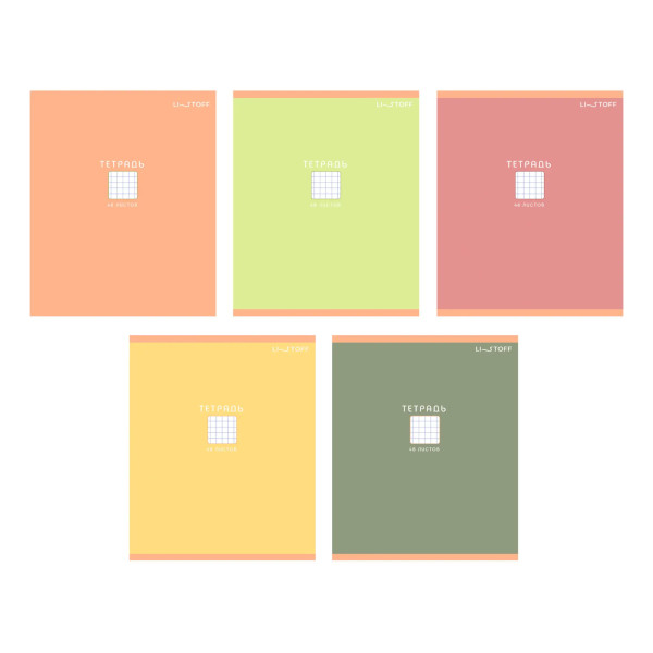 Тетрадь 48л А5 клетка "Monoton" картон, ассорти ТК489104 Listoff