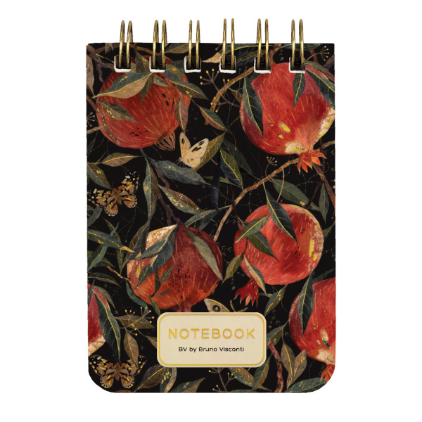 Блокнот А7 100л "Гранат" линейка, гребень, тв.обл., картон, рисунок 3-100-009/10 Bruno Visconti