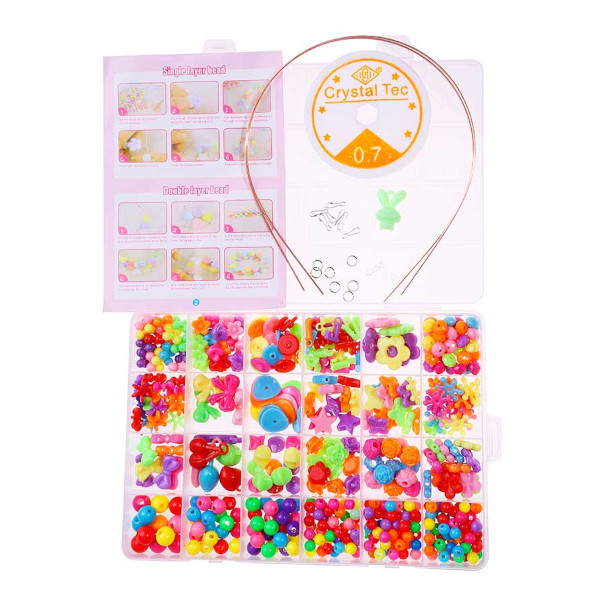 Набор бусин для творчества №11, 24цв., ПВХ-упак. M-20052 MAZARI ТМ