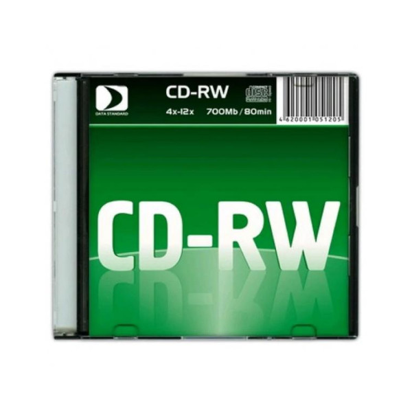 Диск CD-RW 700MB Data Standard 4х-12х Slim 13220-DSCRW02S
