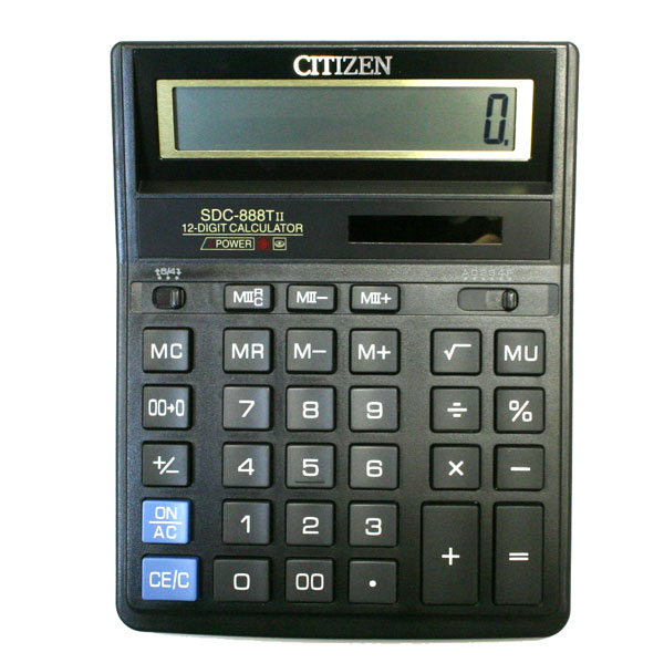 Калькулятор Citizen SDC-888TII (черный) настольный 12р