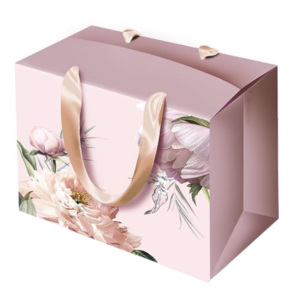 Пакет-коробка 23*16*11см "Пионы на розовом" 0710.171 Арт Дизайн