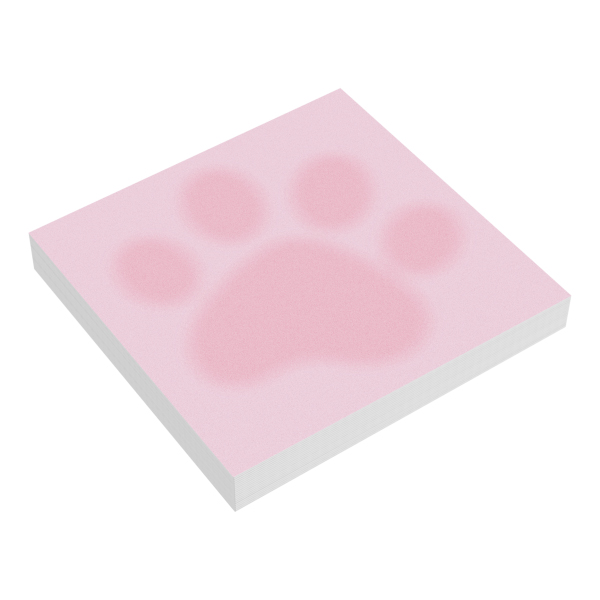 Блок для записей MESHU "Paw" 85*85мм, 100л, рисунок, 80г/м2, склейка MS_65026