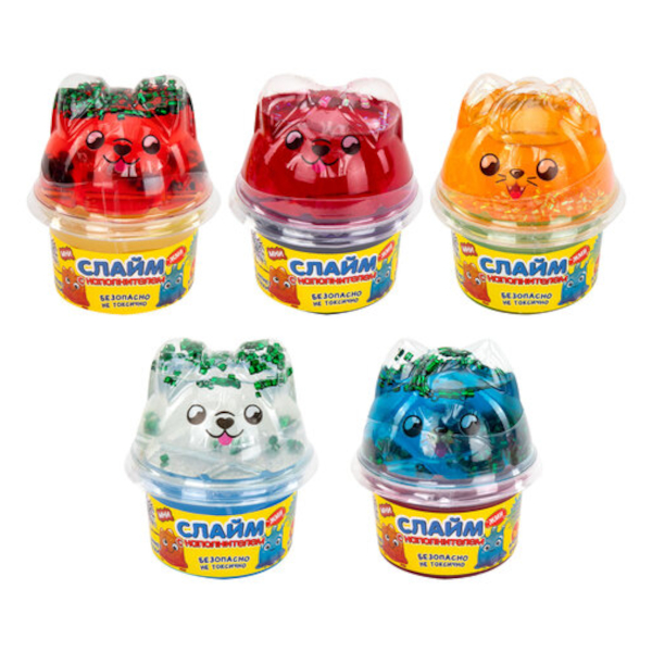 Слайм JOLLY JOT с наполнителями МИКС 140гр, ассорти 665950