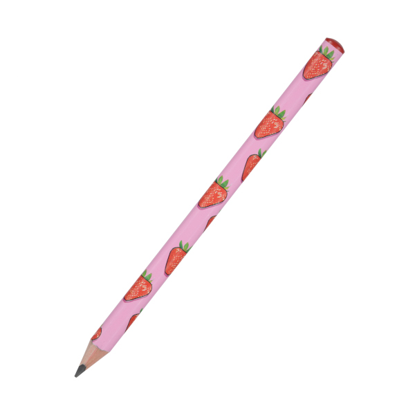 Карандаш ч/гр 4B, дерево, 3-гран., рисунок "HappyGraphix Jumbo. Ягоды. Графика. Клубника" 21-0062/13