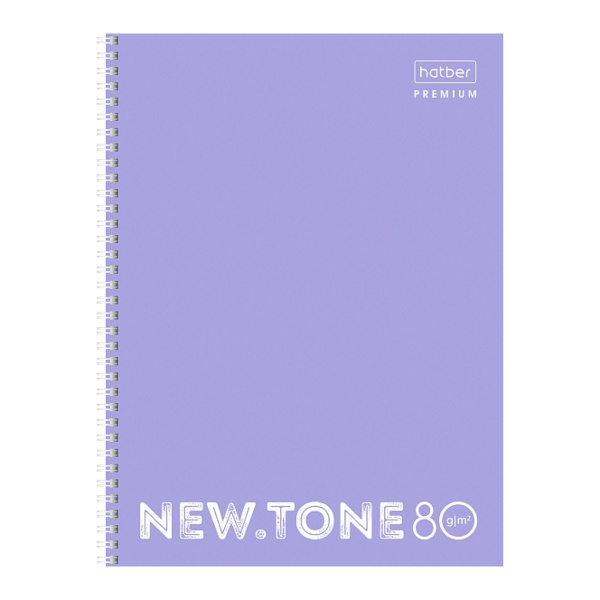 Тетрадь 80л А4 клетка/гребень "NEWtone Pastel Лаванда" картон, лавандовый 80Т4лA1гр_05019 Hatber
