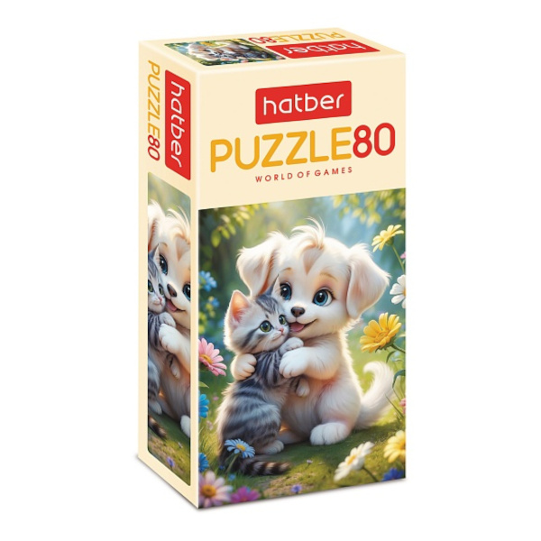 Пазлы 80 элем. "Нежные объятия" А5 165*230мм 80ПЗ5_34759 Hatber