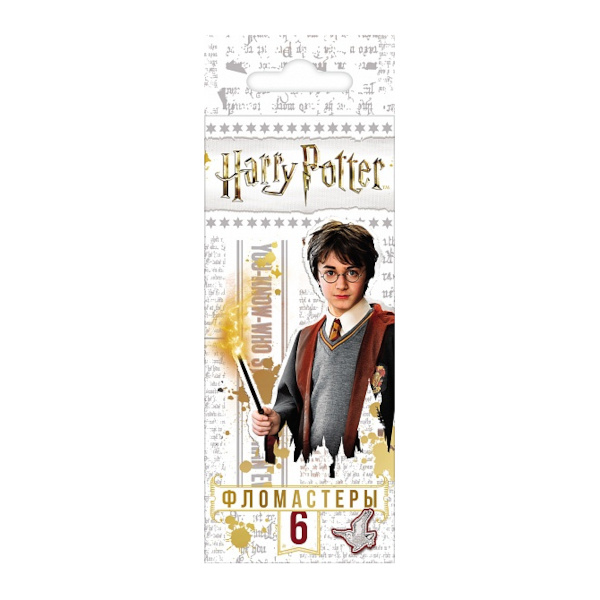 Фломастеры Hatber "VK. Гарри Поттер" 6цв, смываемые, карт. уп., с европ. BFk_06121