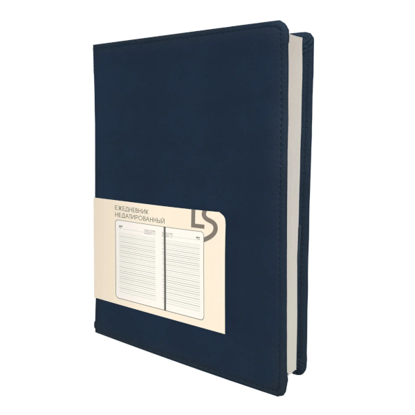 Ежедневник А5 не дат Listoff "Maple. Blue" тв. обл., иск.кожа, сшивка ЕКМ52613606