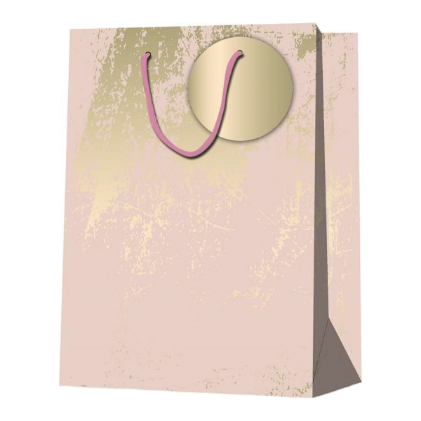 Пакет бумажный "Золотой рассвет" розовый, 18*24*8,5см, ламинир. ПКП-6563 Dream cards.