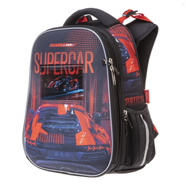 Рюкзак Hatber ERGONOMIC Classic "Supercar" 2отд., 2карм., EVA, 37*29*17см NRk_71036