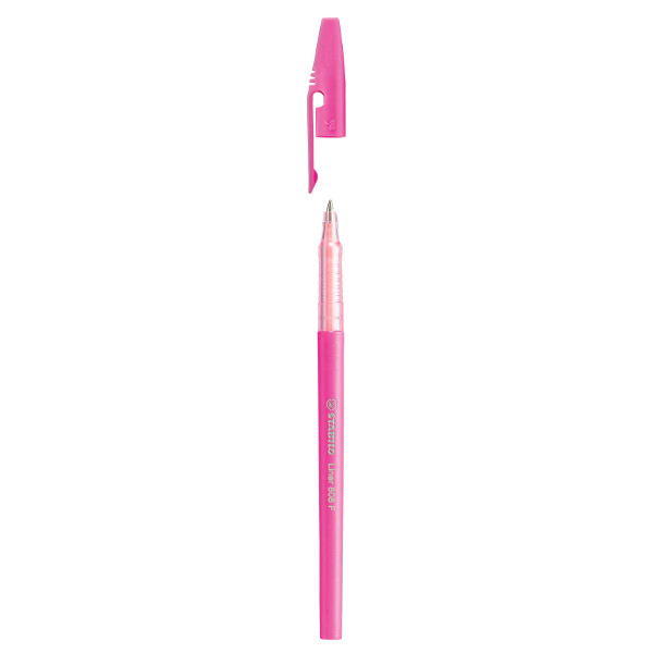 Ручка шар. 0,7мм, розовый, розовый корп. "Liner. Classic" 808/56 F Stabilo