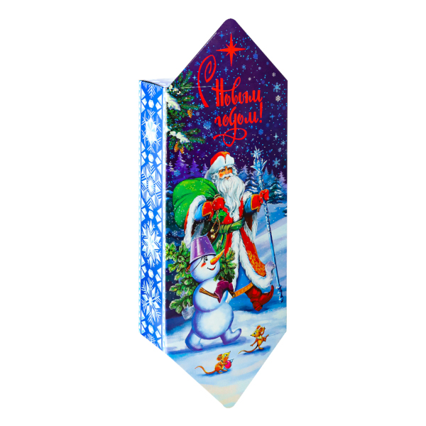 Коробка-конфета подарочная 13*25*6,5см "Дед Мороз в пути" ПП-6533 Миленд