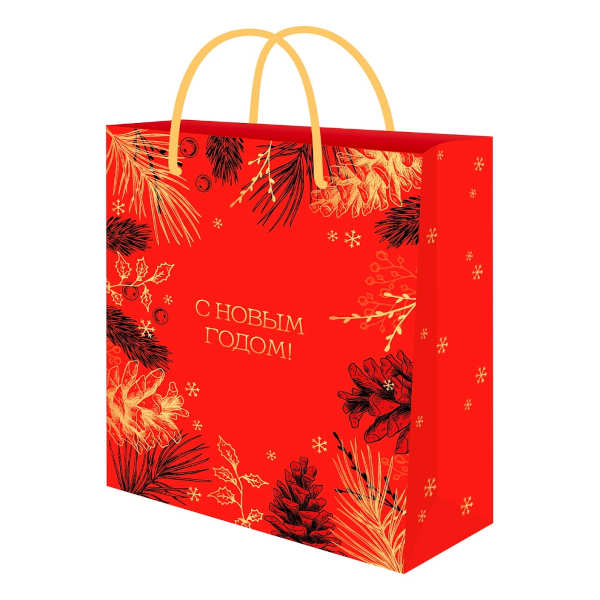 Пакет бумажный 32,7*26,4*13,6см "Дух праздника" ППК-2346 Dream cards