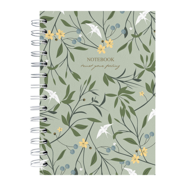 Тетрадь 120л А5- точка/гребень "Romance. Ласточка" тв. обл., рисунок N5421 Be Smart