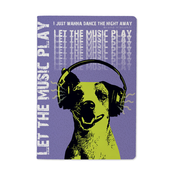 Тетрадь 40л А5 клетка/сшивка "I just wanna dance" картон, рисунок 7-40-001/77 Bruno Visconti