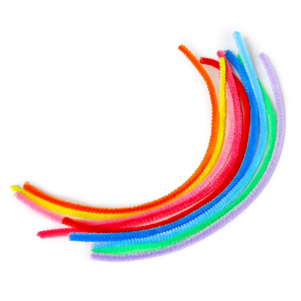 Проволока пушистая шенил "Полоска" 30см, 100шт, ассорти 10583604