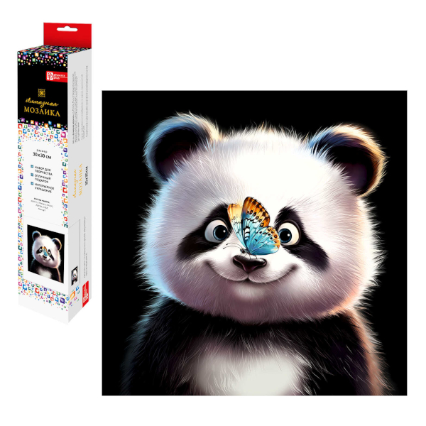 Алмазная мозаика Феникс+ 30*30см "Радостная панда" 70808
