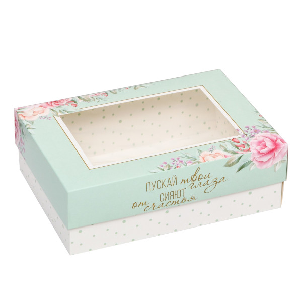 Коробка складная с окном 21*15*7см "Весенний взгляд" 9327119 Upak land