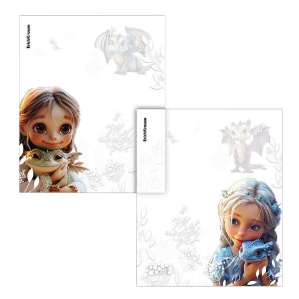 Обложка 212*347мм для тетради и дневника "Magic Pet" 80мкм, ассорти 63506 Erich Krause