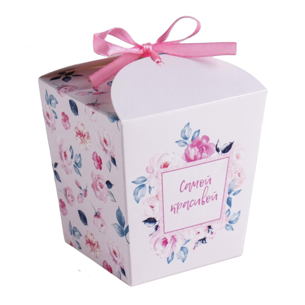 Бонбоньерка складная 8*7,5*6см "Самой красивой" 4527038 Дарите Счастье