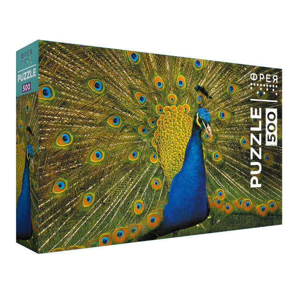Пазлы 500 элем. "Роскошный павлин" 325*475мм PZL-500/75 ФРЕЯ